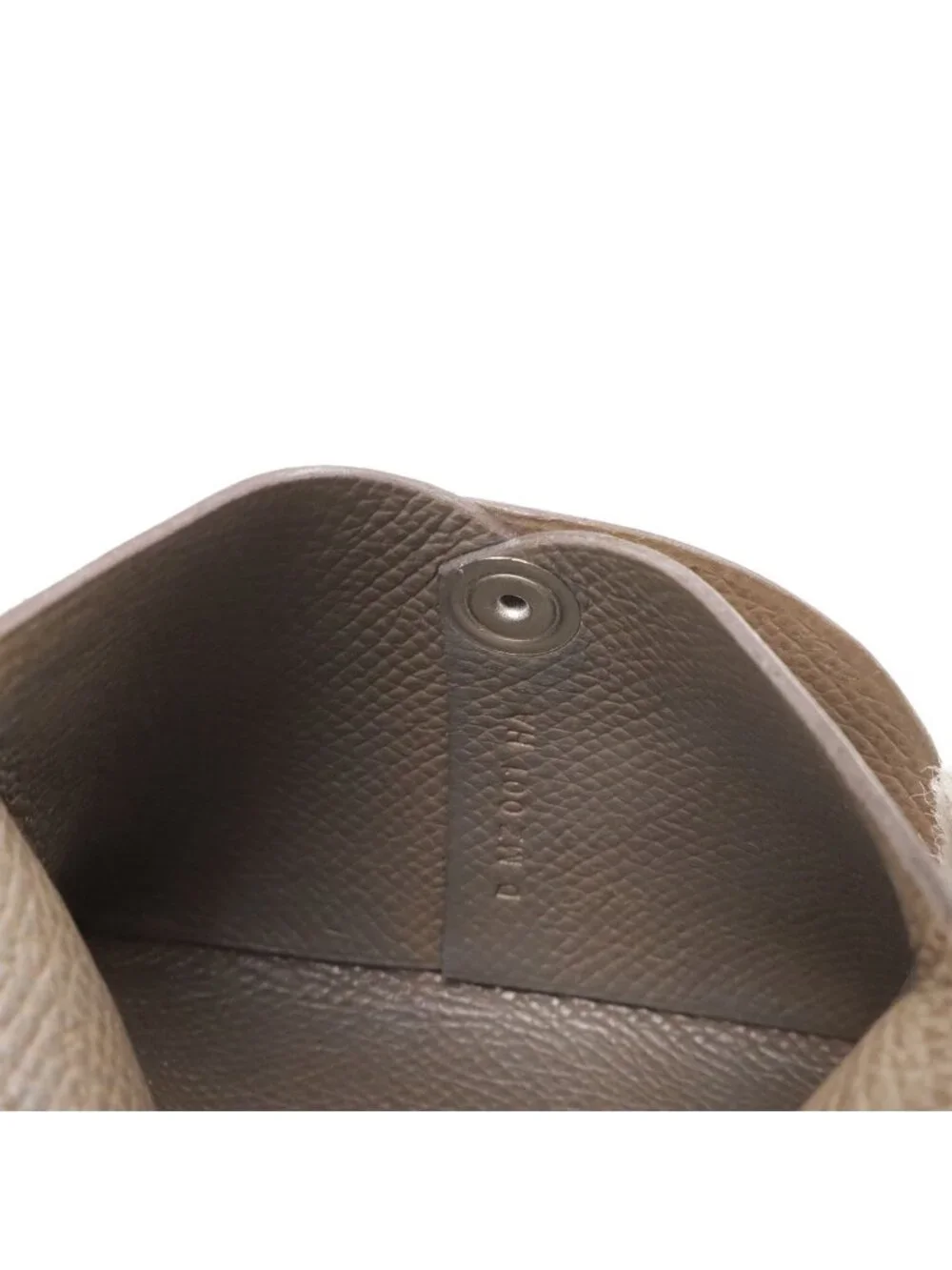 Hermes Bastia Coin Purse Veau Epsom Etoupe Gray Silver
